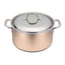 BAUMALU Bchef copper stockpot with lid induction Ø 24 cm...