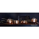 BAUMALU Bchef copper stockpot with lid induction Ø 24 cm H 13 cm 5,8 Liter