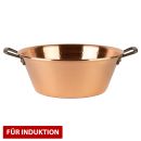 Copper jam pot suited for induction stoves - jam bassin Ø 40 cm - 12 Liter