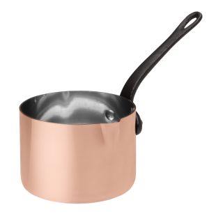 Tinned copper sauce pot Ø 11 cm Thick walled - Smooth
