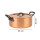 Tinned copper stock pot with lid Ø 20 cm thick walled