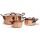 Tinned copper stock pot with lid Ø 28 cm thick walled