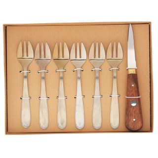 Au Nain oyster knife + 6 oyster forks