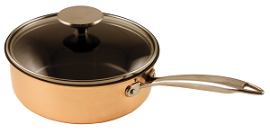 Copper Saute pan Céracuivre mit glass lid