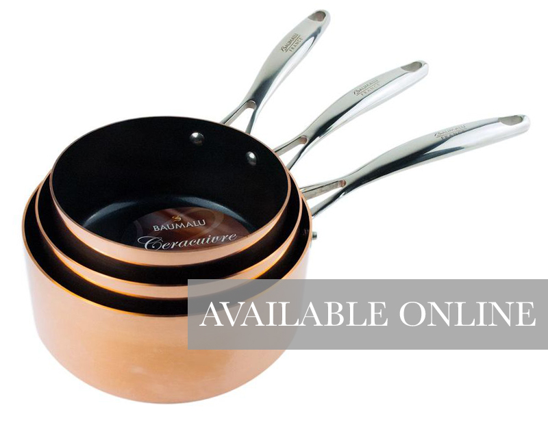 Ceracuivre copper cookware with ceramics